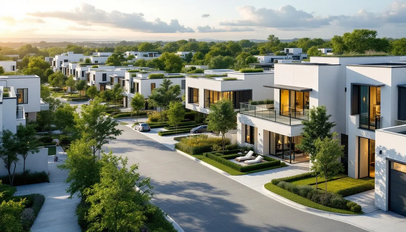 A neighborhood view in North Dallas, highlighting community features.