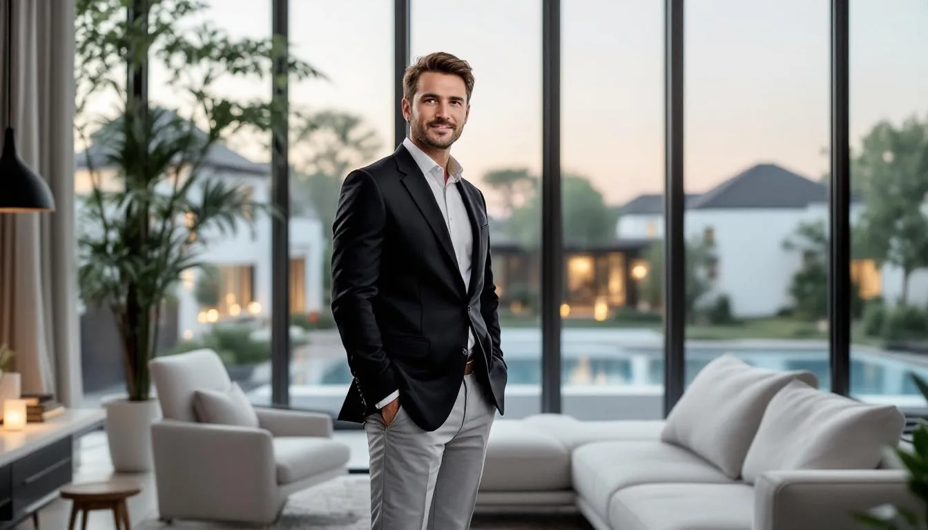 A Compass real estate agent assisting clients in a North Dallas home.