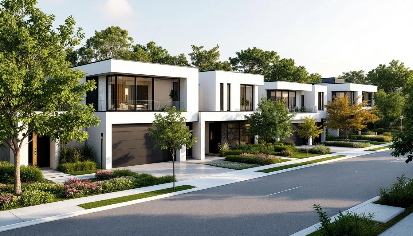 A beautiful neighborhood scene in North Dallas, showcasing homes and greenery.