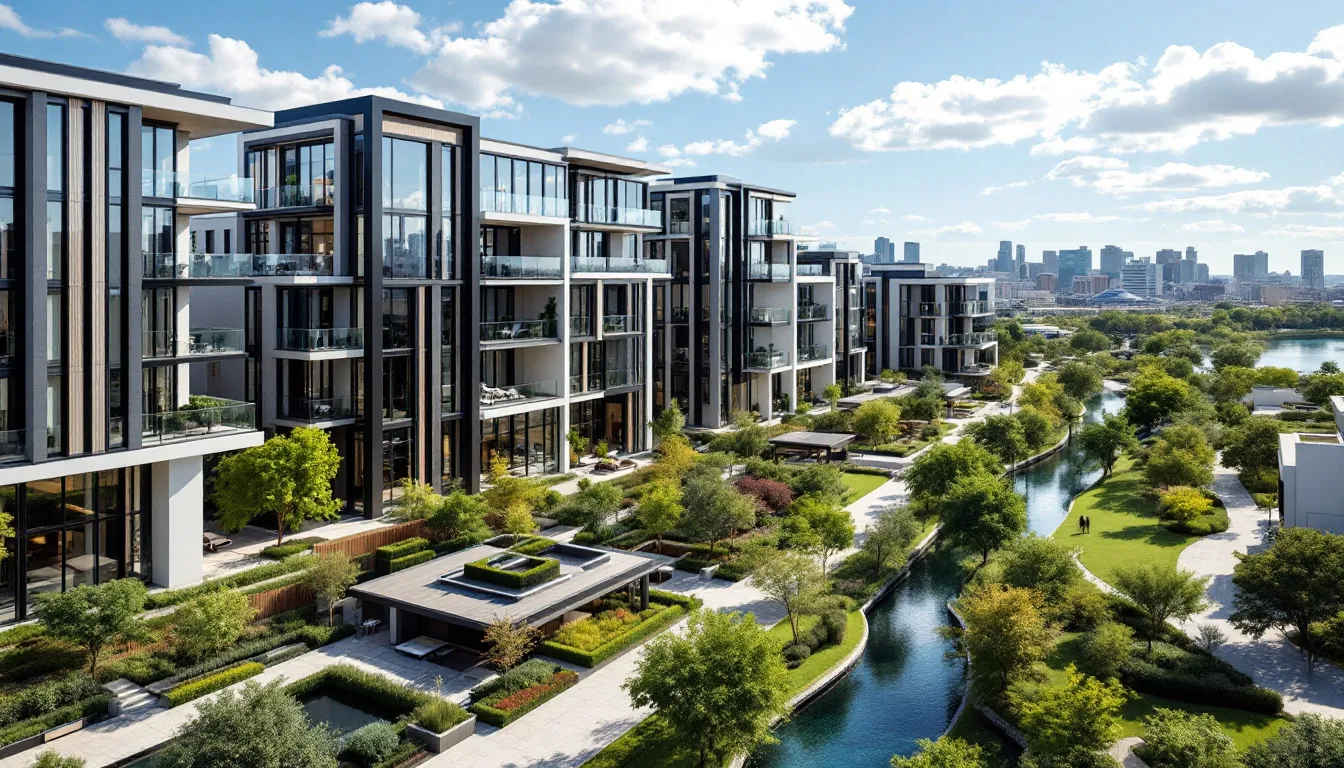 Las Colinas area featuring upscale condos and beautiful landscapes.