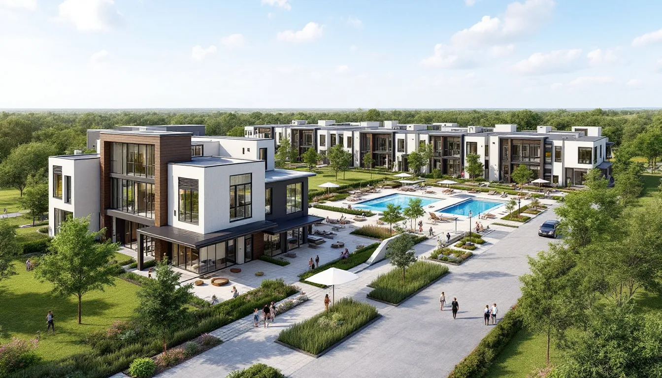 Resort-style amenities in a new home community.