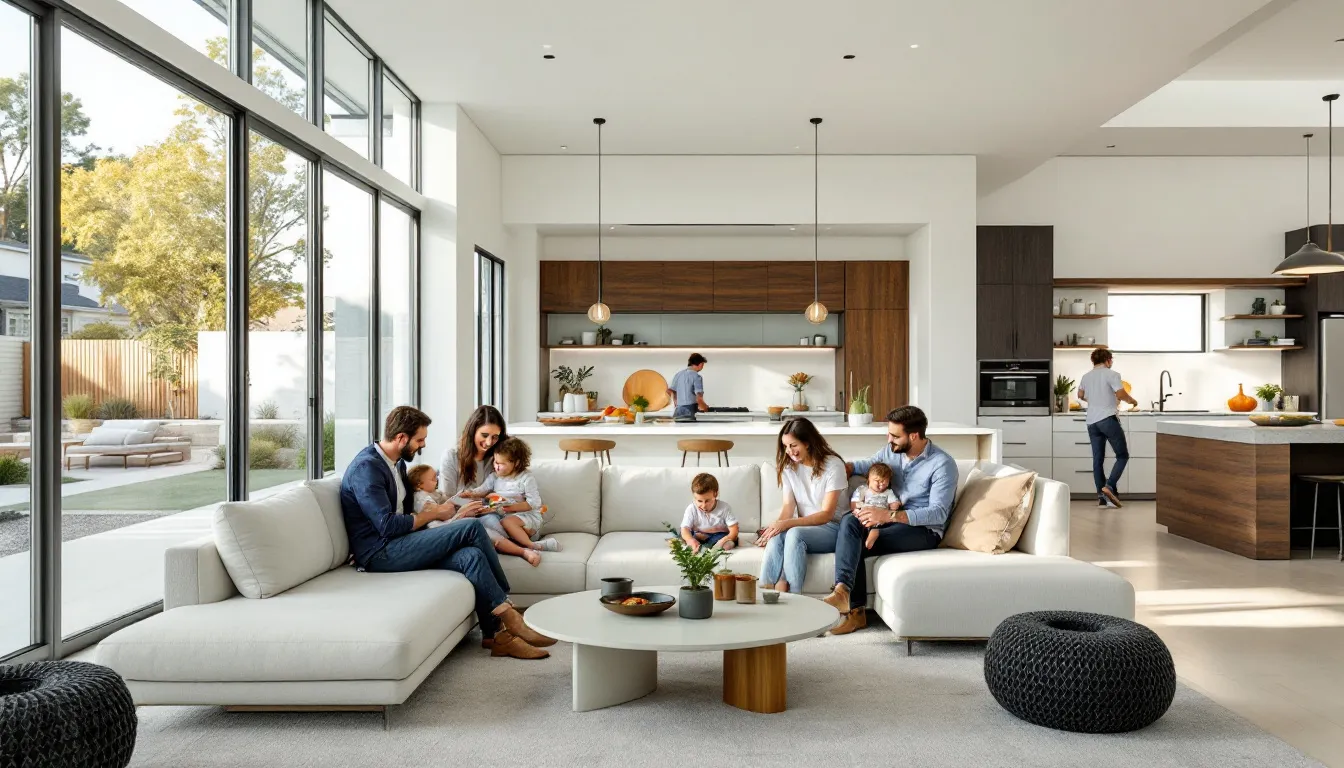 A family enjoying the benefits of a new construction home in Fort Worth.