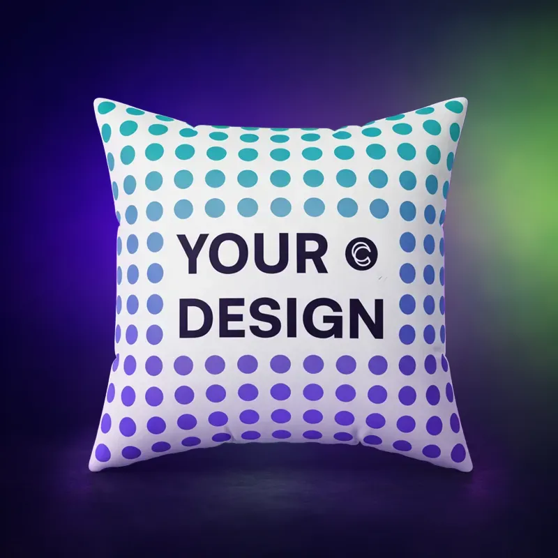 Customizable pillow mockup showing placeholder design placement using Customily.
