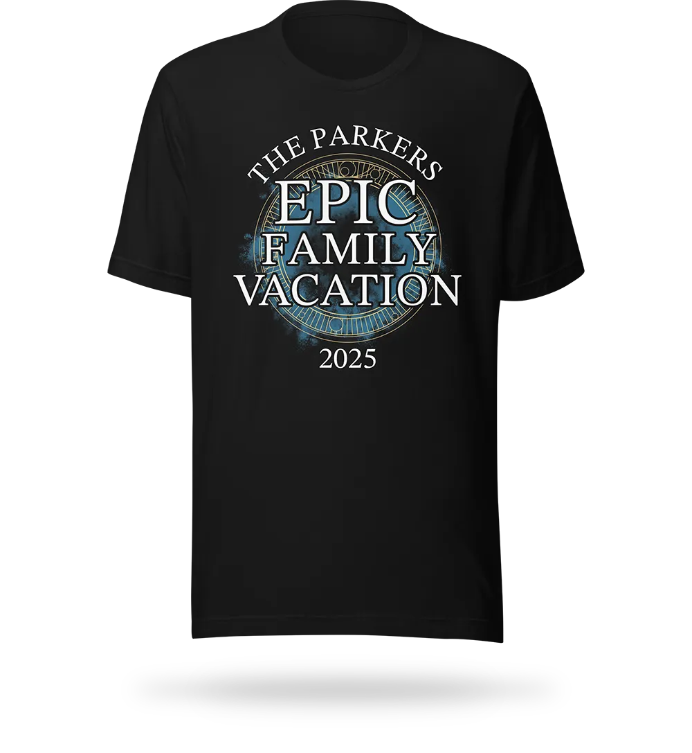 Personalized family vacation t-shirt design sold with Customily