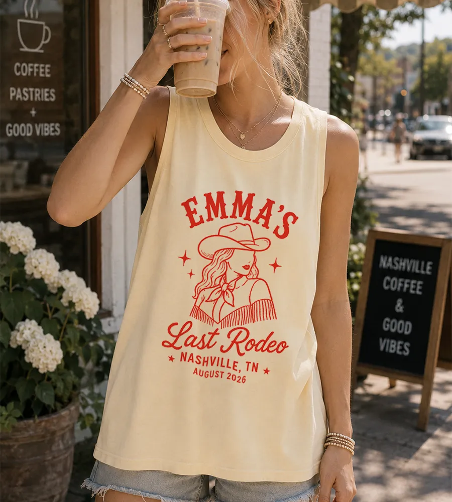 Girl with customized sleeveless shirt