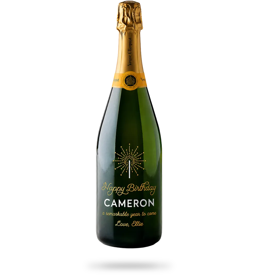 Personalized birthday wine bottle by Williams Sonoma sold with Customily