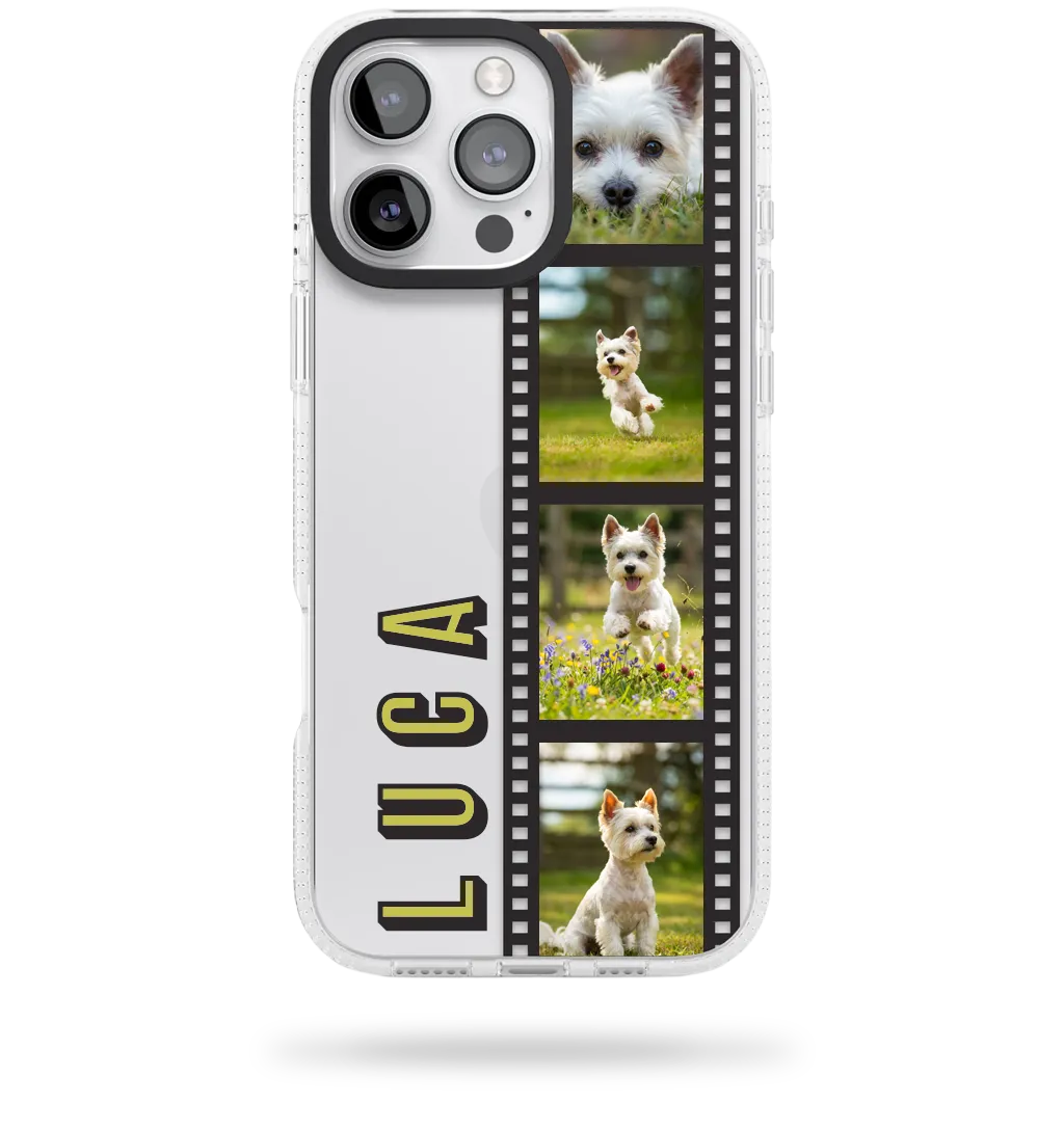 Personalized phone case with custom photos and name by Stylized sold with Customily