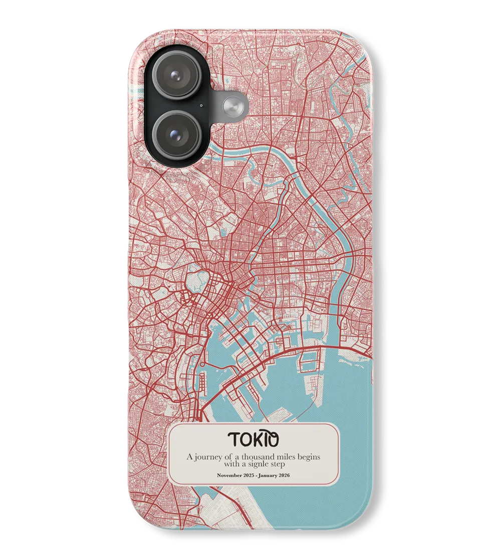 Interactive map search personalized phone case design created with Customily