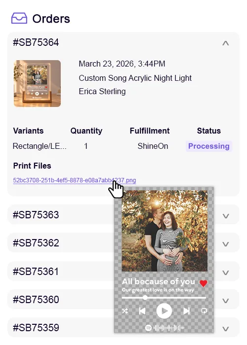 Customily generating print-ready files and routing personalized home decor orders automatically