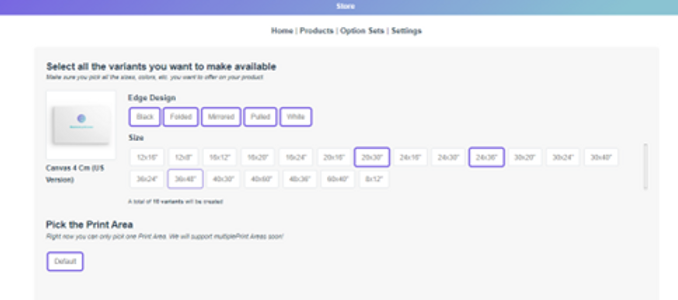 Customily App Product Catalog Menu