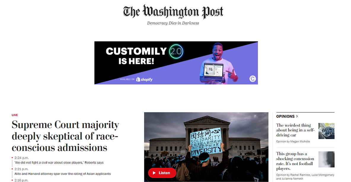 Example of Google Display Ad of Customily