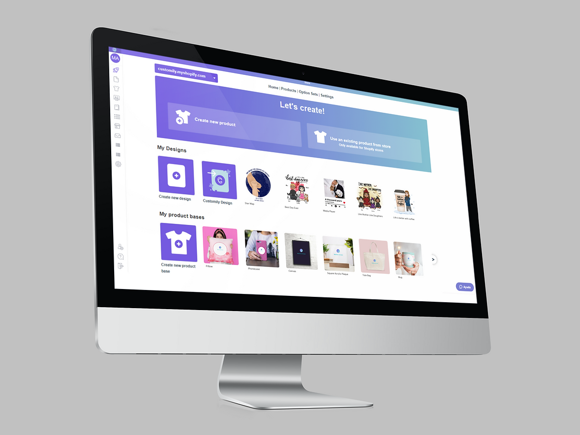 Computer with Customily Product Personalizer App on the screen