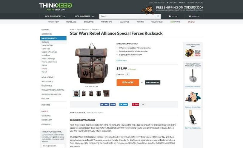 ecommerce product description example