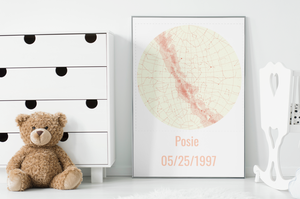 Cutome star map for baby room