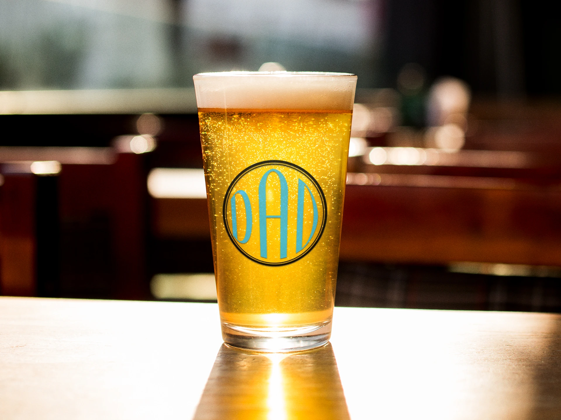 Custom chug pint glass