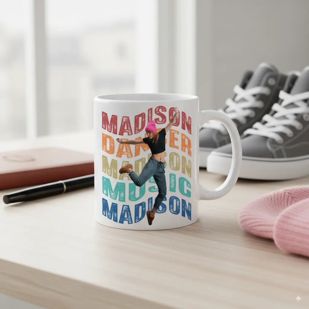 Personalized mug with remove background made by Customily