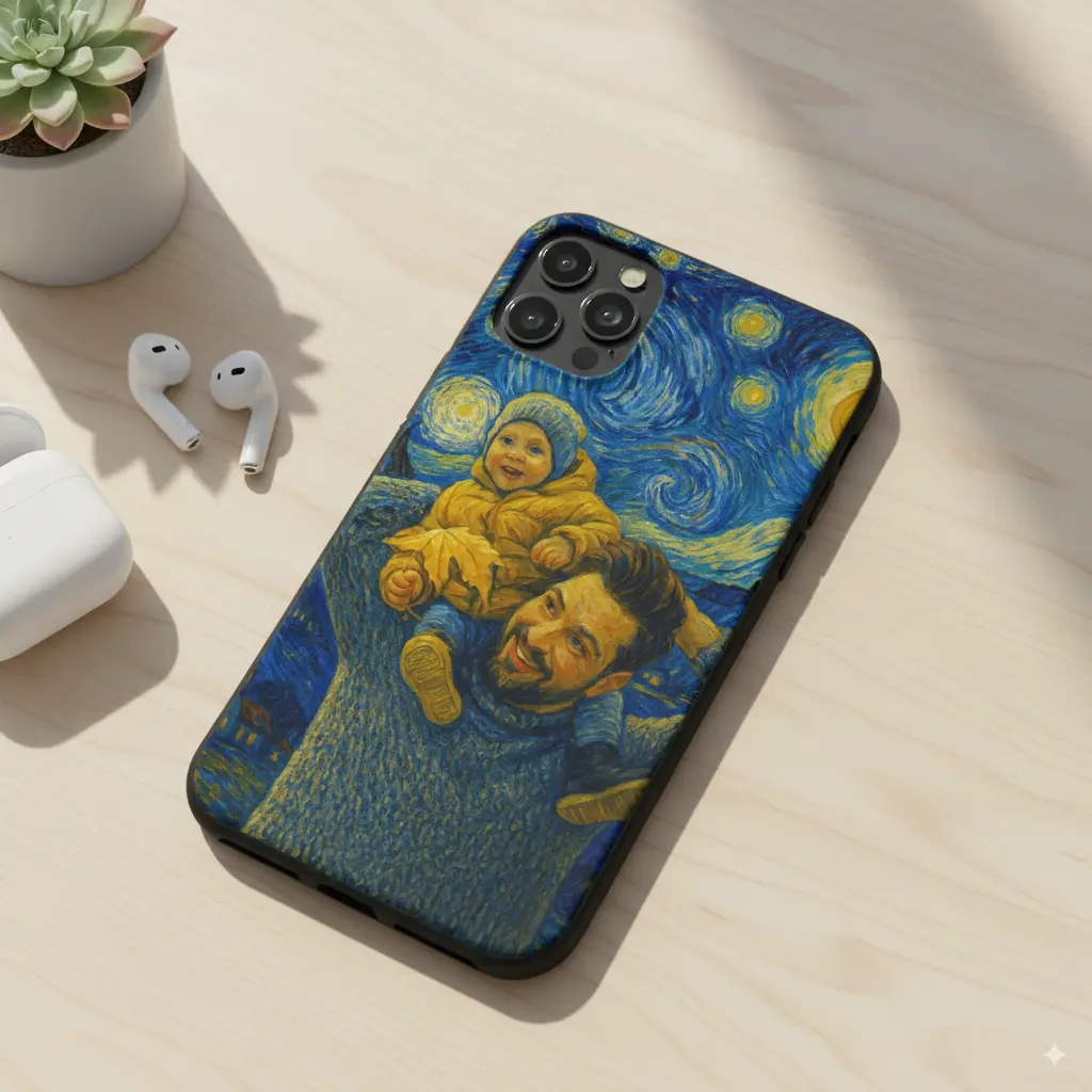 Personalized mobile case with AI image generation by Customily
