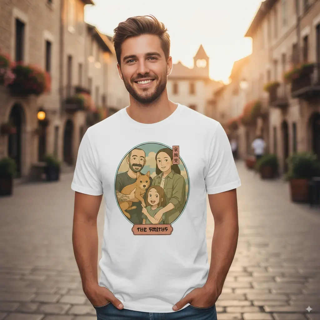 Personalized t-shirt with AI image generation by Customily