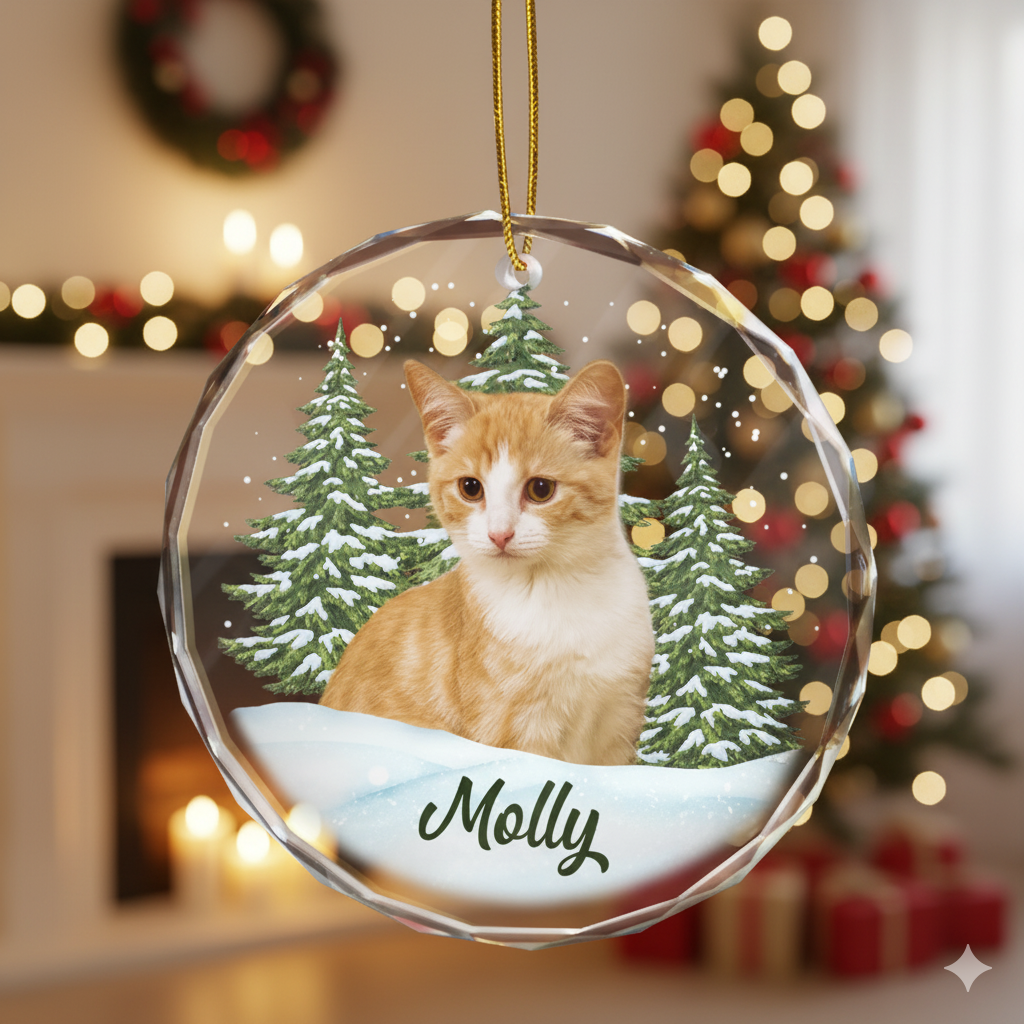 Personalized christmas ornament made with Customily