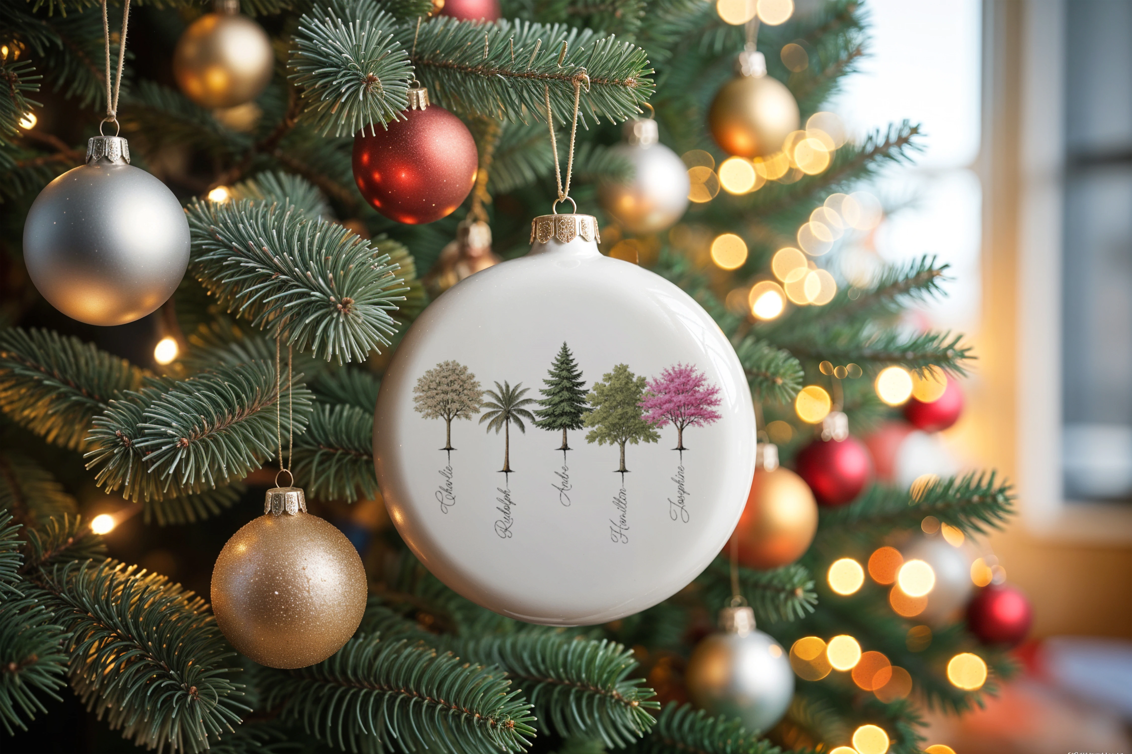 Custom floral ornament made with Customily