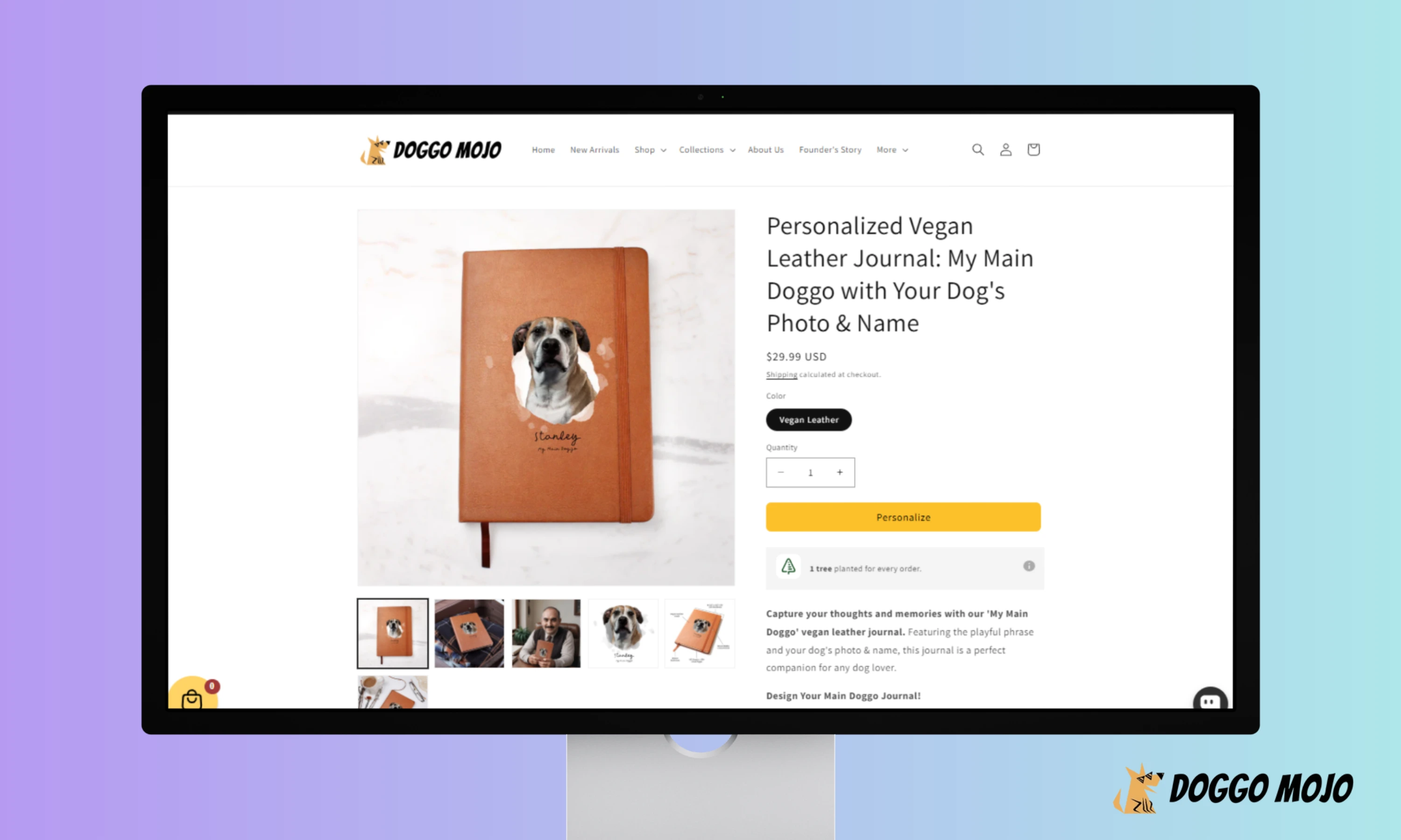 Screenshot of Doggo Mojo Product listing