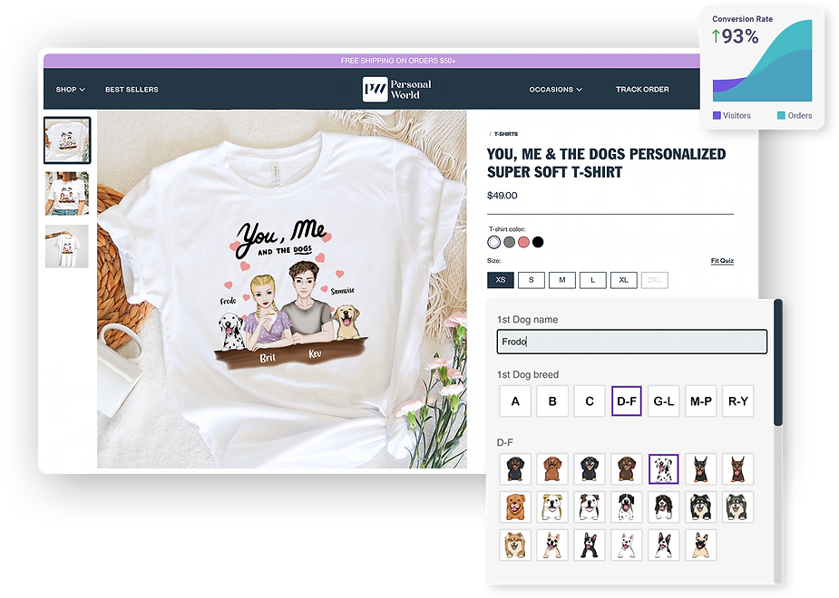 a personalized T-shirt