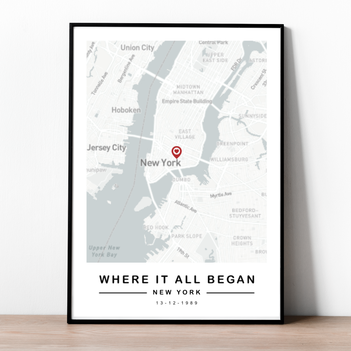 Personalized map canva with Customily