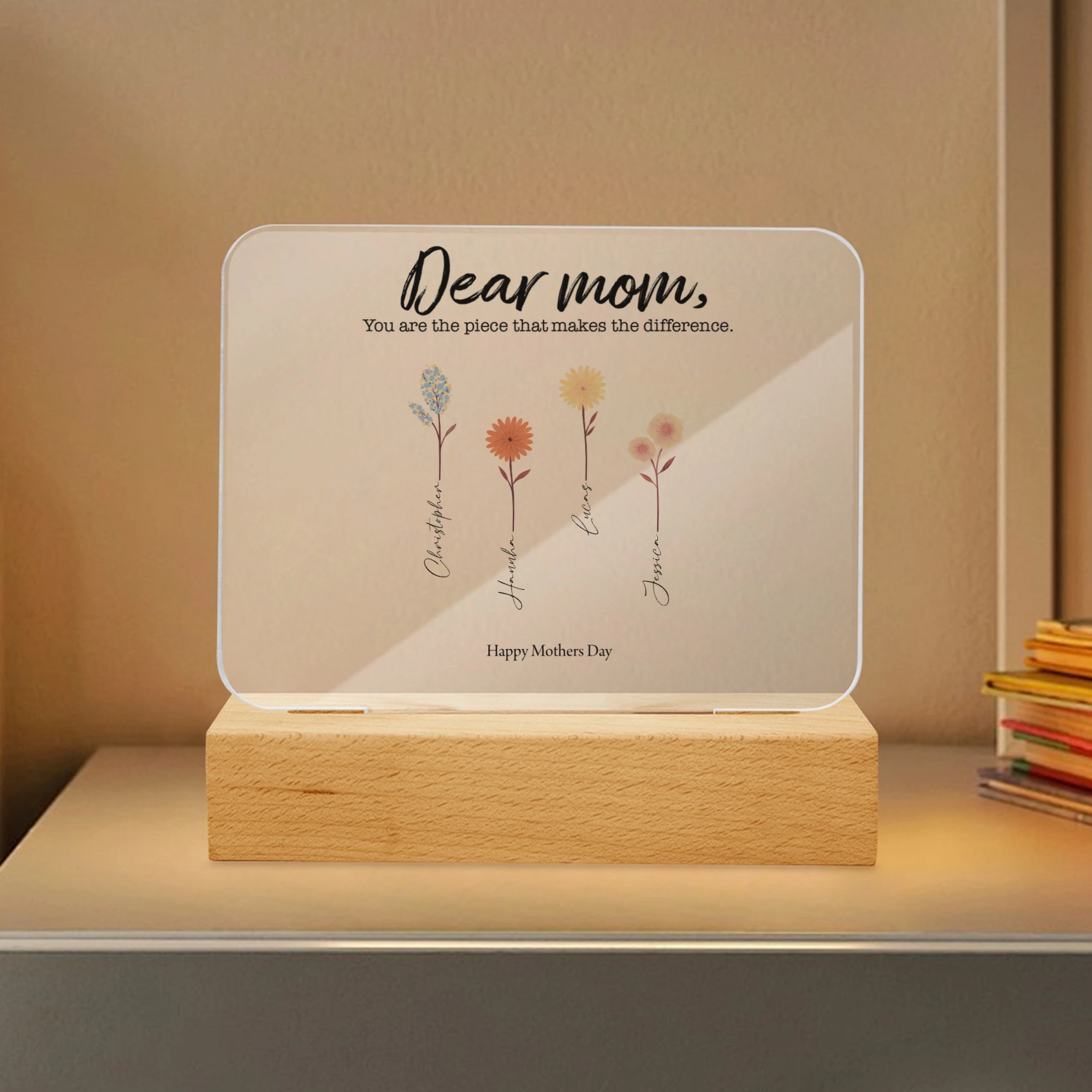a personalized acrylic plaque