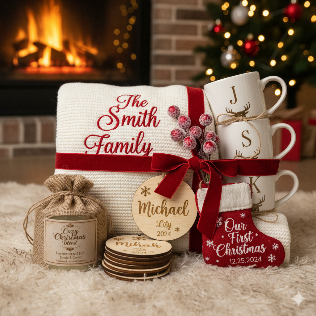 Bundle of personalized christmas products