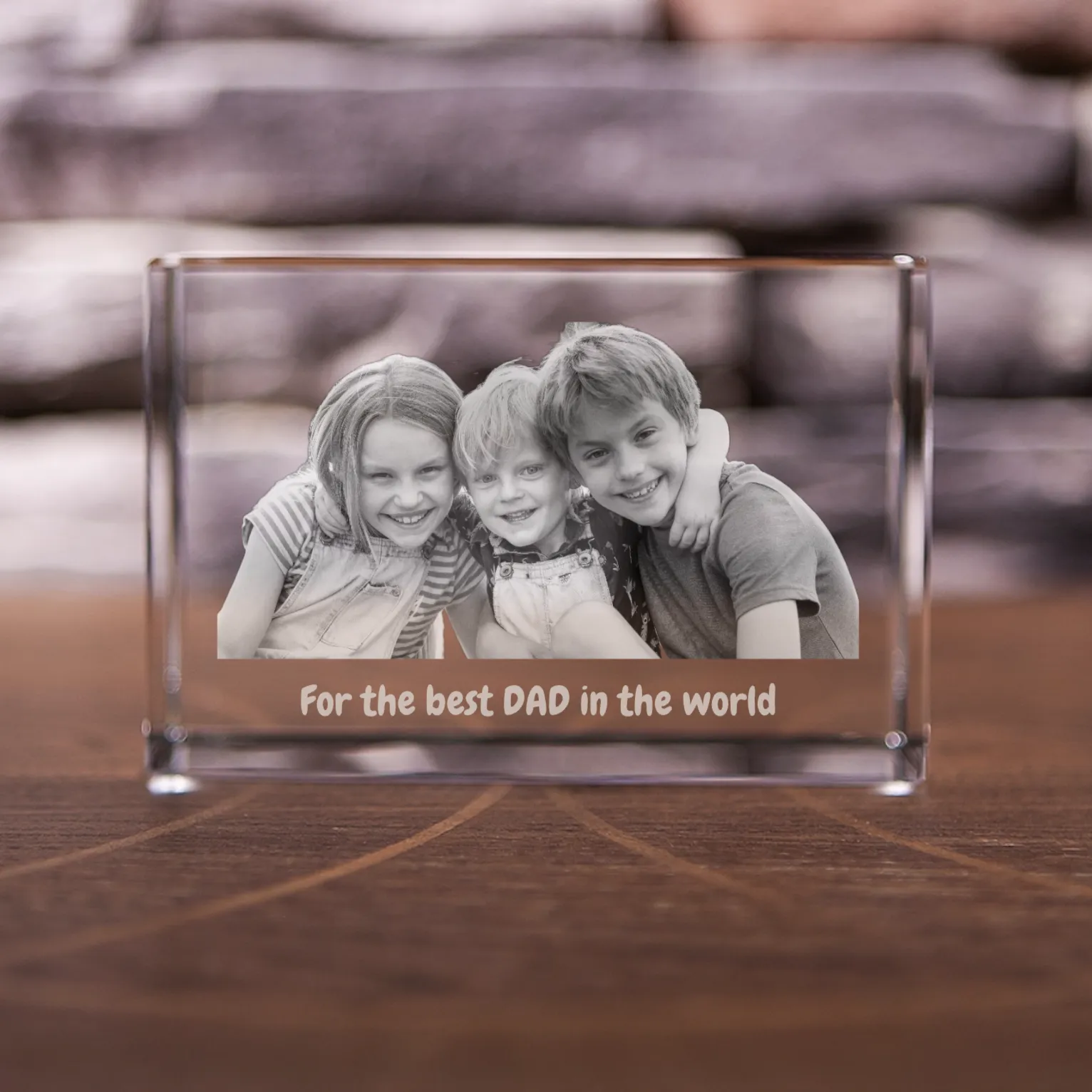 a personalized retangle crystal 