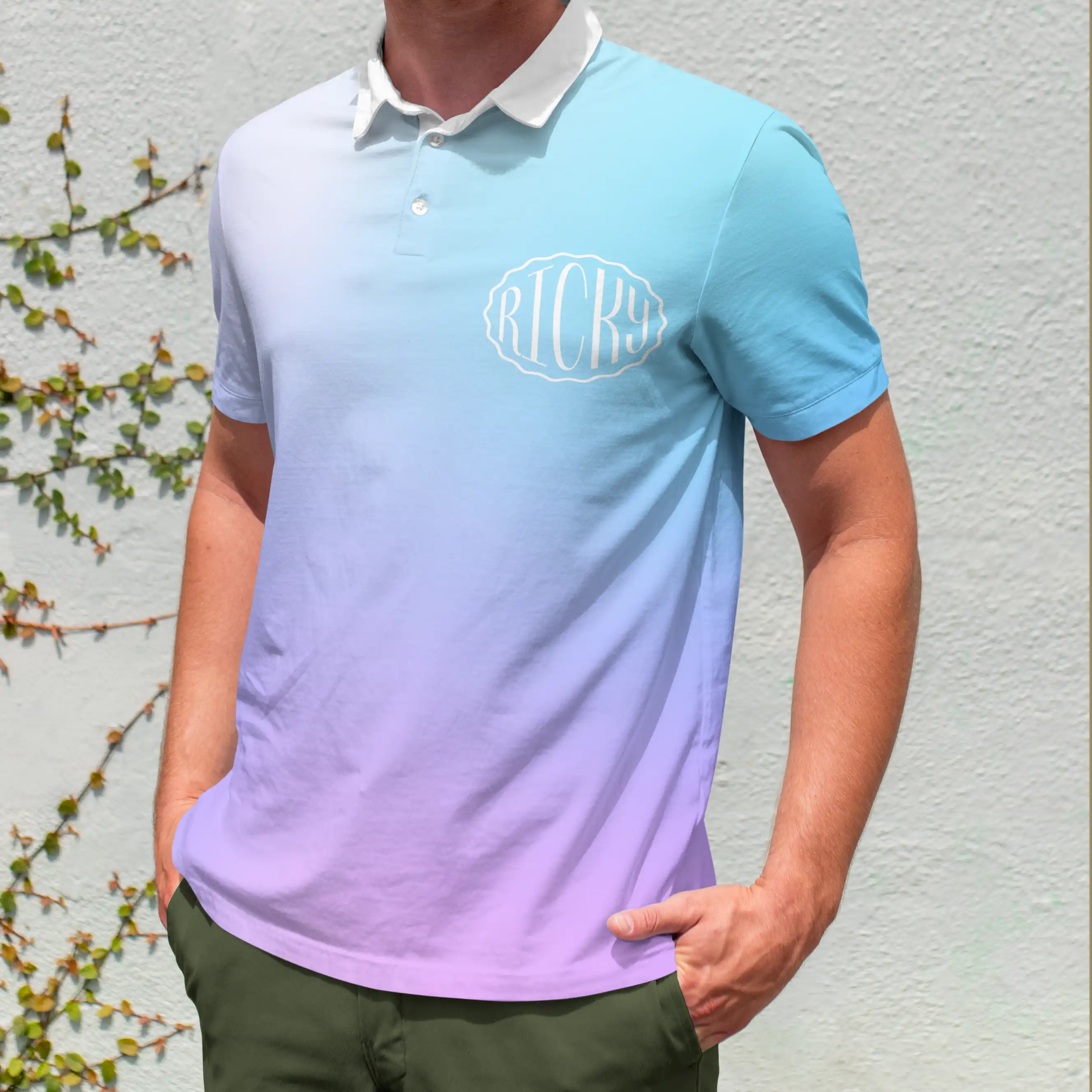 Customizable polo shirt with Merchize and Customily