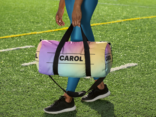 a personalized gym bag