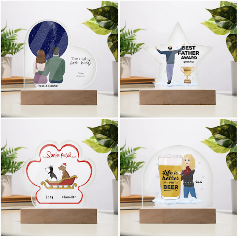 Acrylic Plaques with customize clipart designs