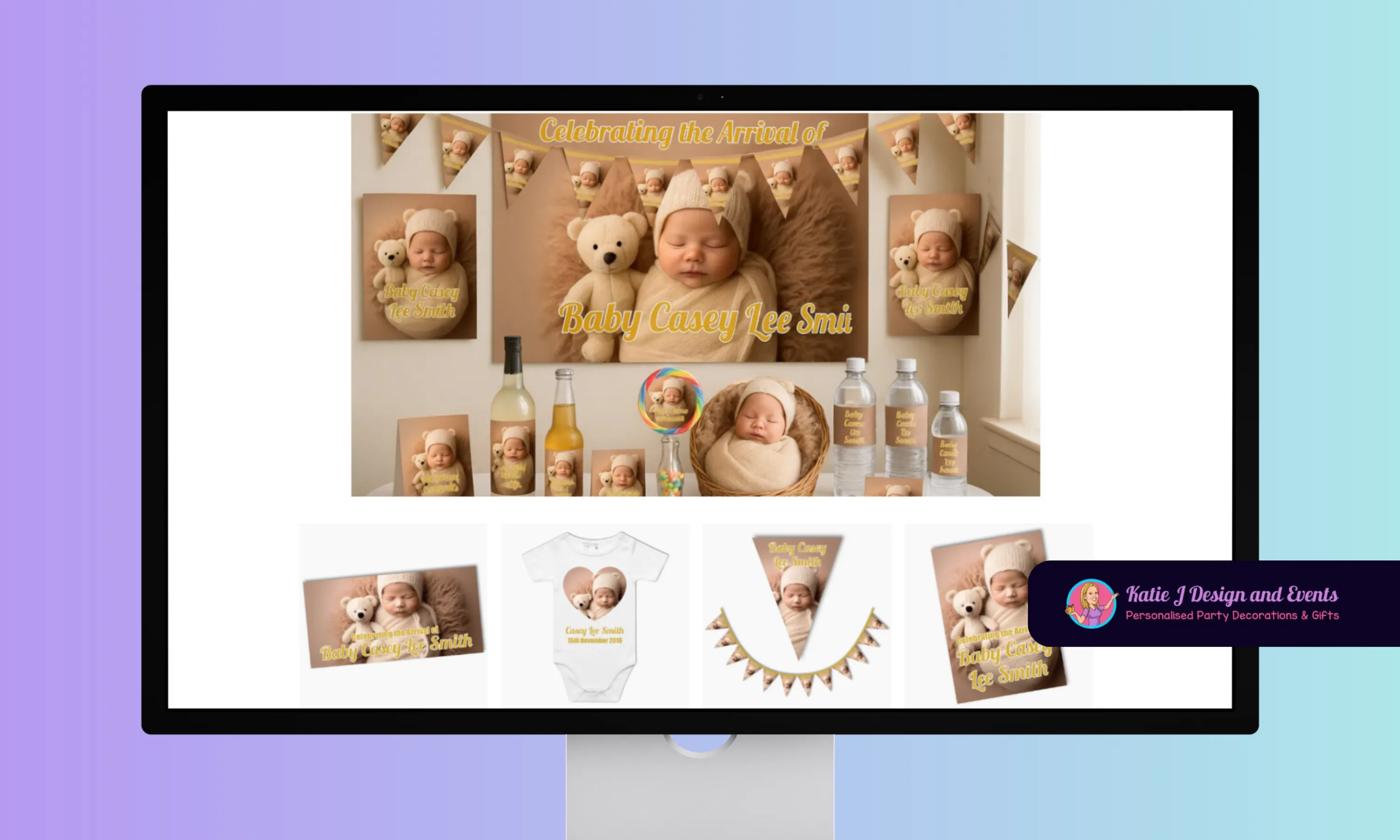 Katie J Designs & Events website