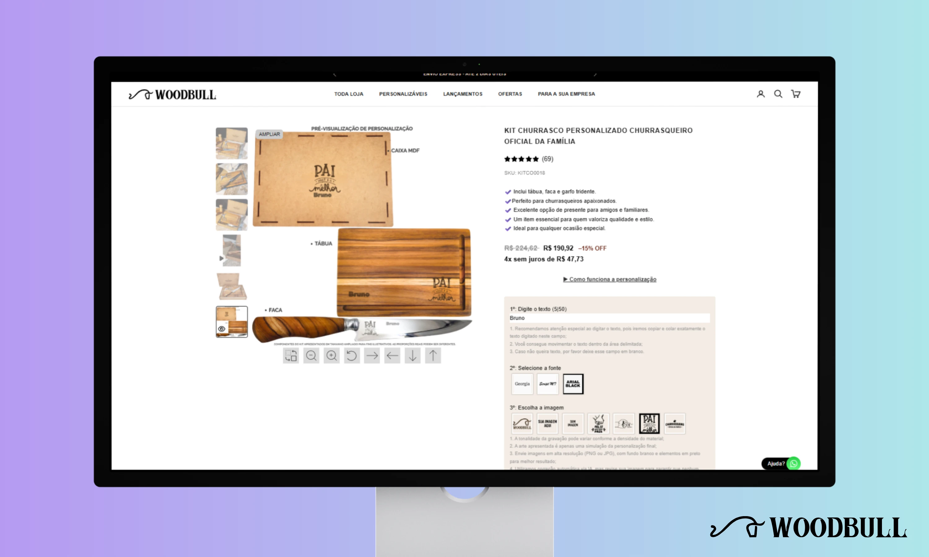 Screenshot of WoodBulls website
