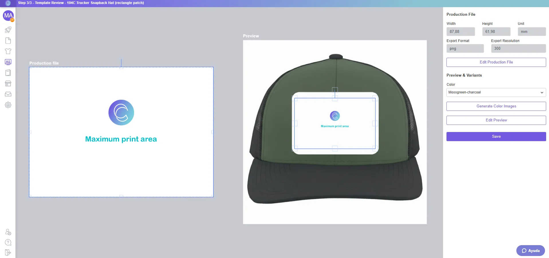 Customily app screenshot product bases