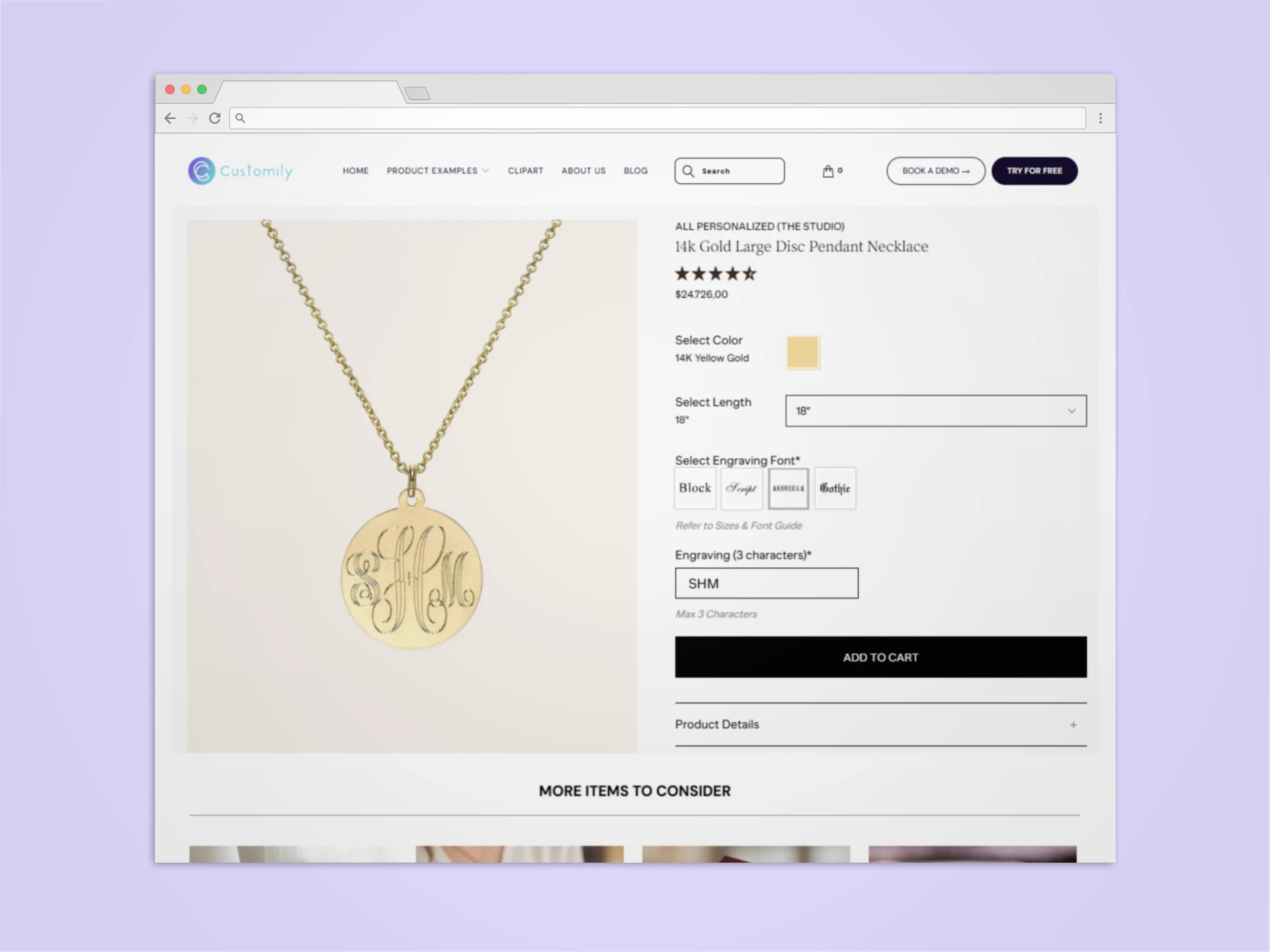 Customily Personalized Jewelry Necklace