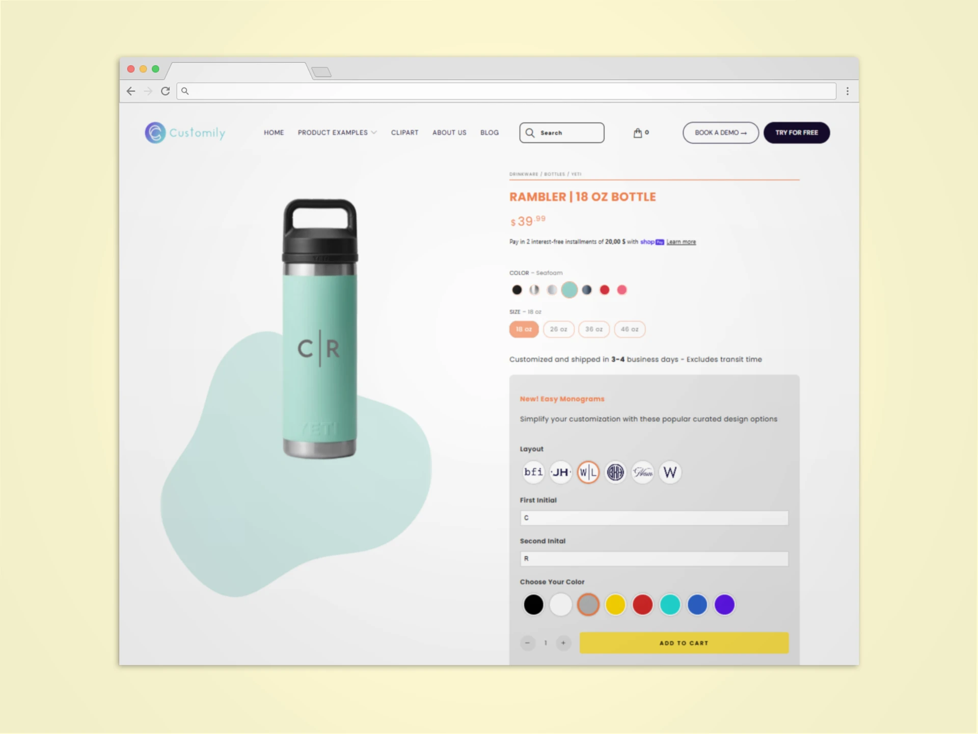 Customily Personalized Bottle