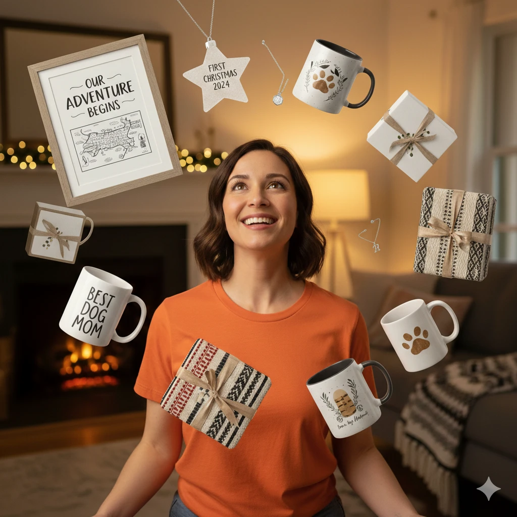 Personalized products flying around