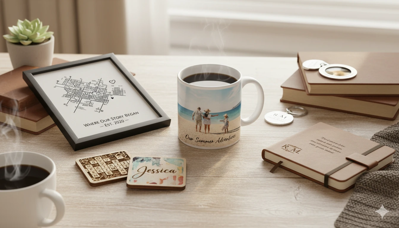 Set of personalized products done with Customily