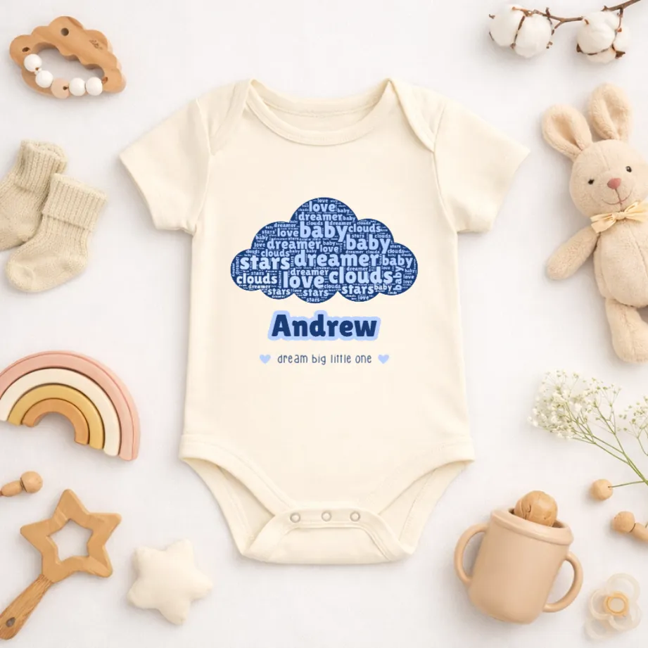 Personalized word cloud onesie
