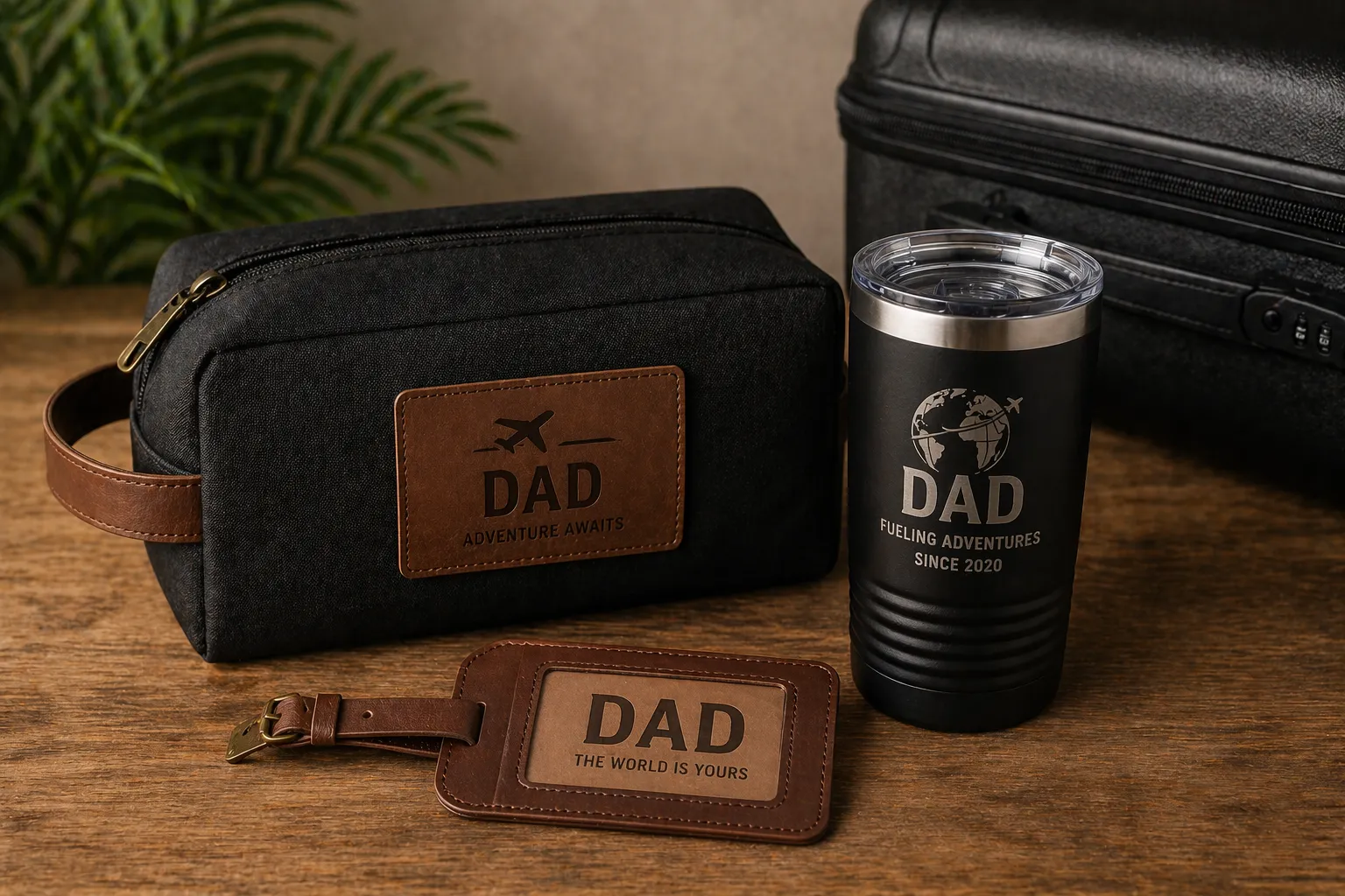 Personalized travel bag, tumbler, and luggage tag