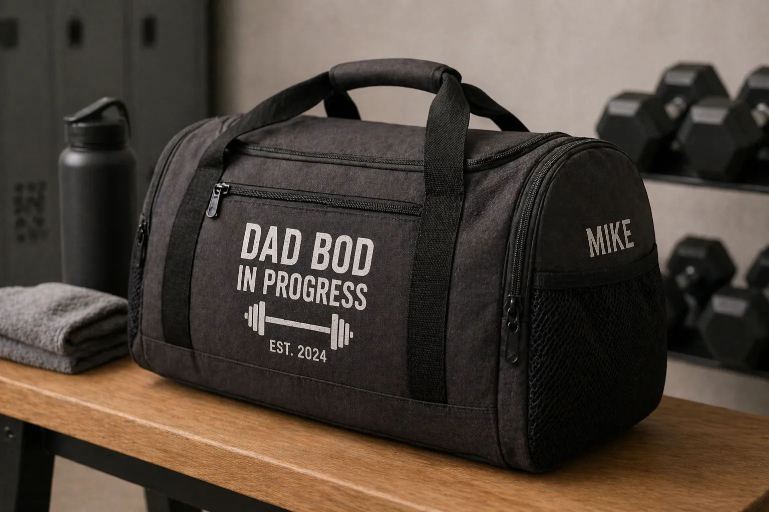Personalized gym bag for Dad