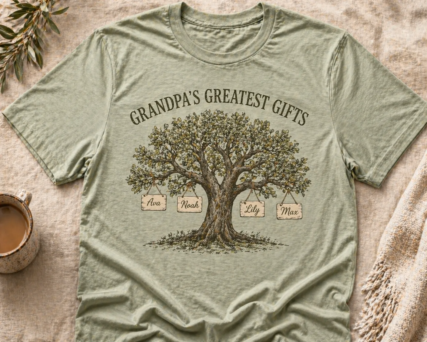 Personalized TShirt for Dad Made With Customily