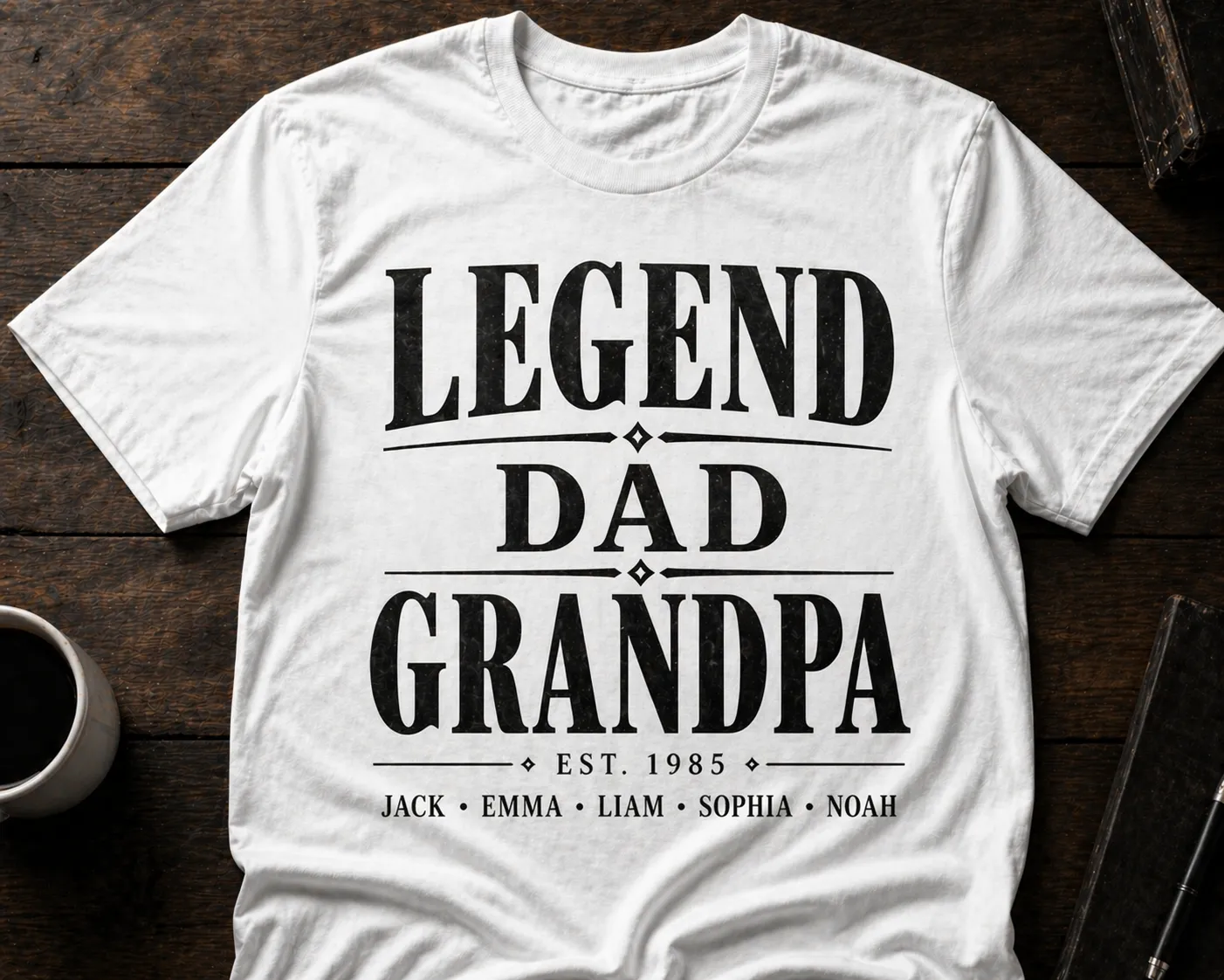 Personalized TShirt for Dad Made With Customily