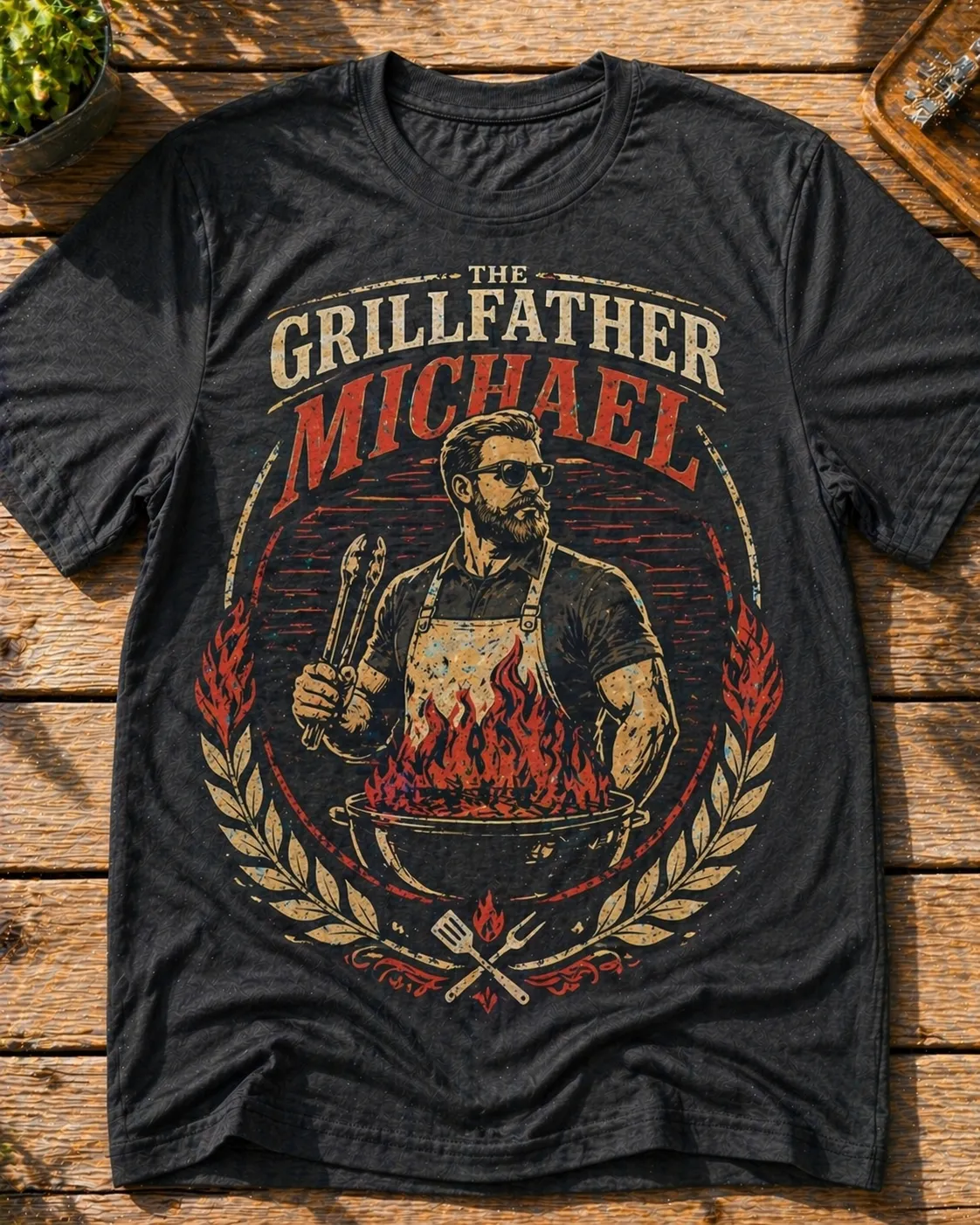 Personalized TShirt for Dad Made With Customily