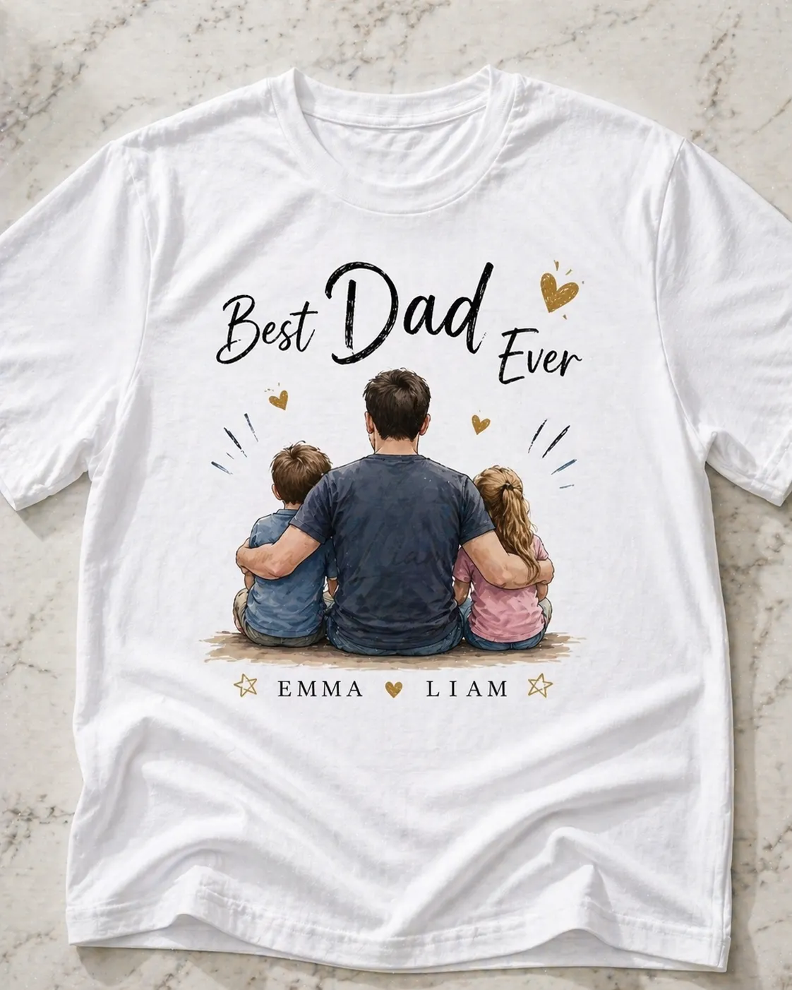 Personalized T Shirt for Dad Made With Customily