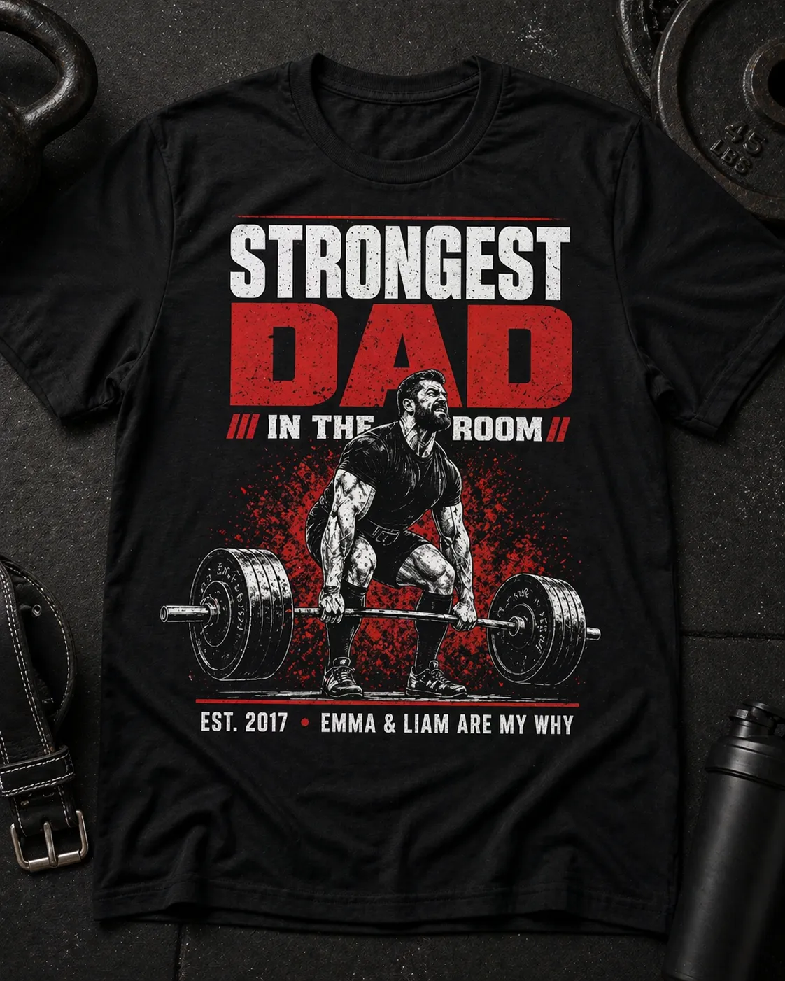 Personalized TShirt for Dad Made With Customily