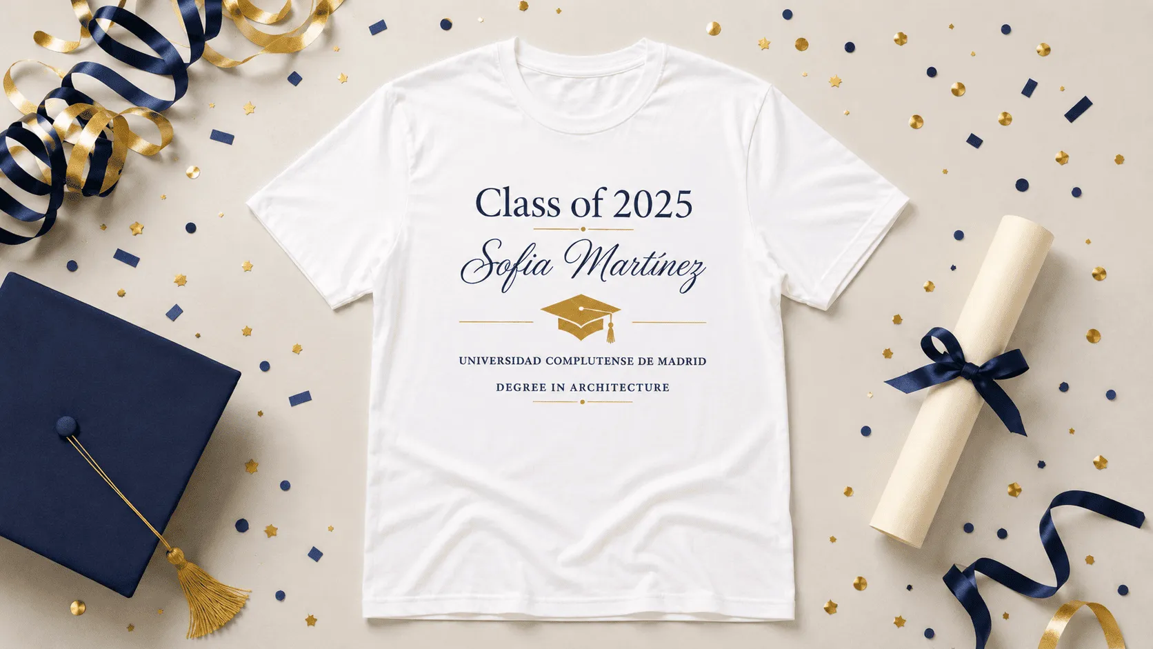 Custom Graduation Tshirt created in Customily