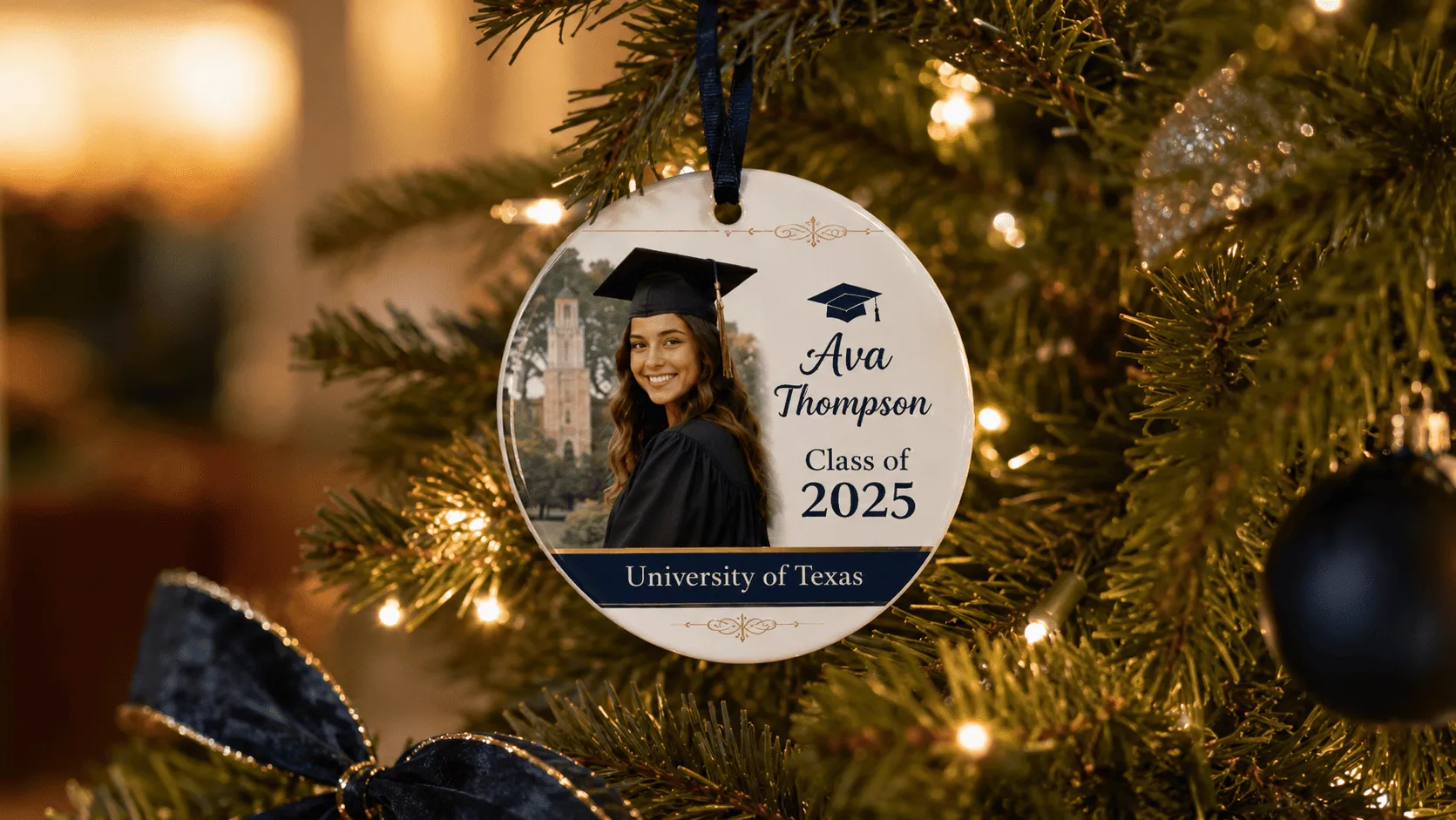 Custom Graduation Ornament created in Customily